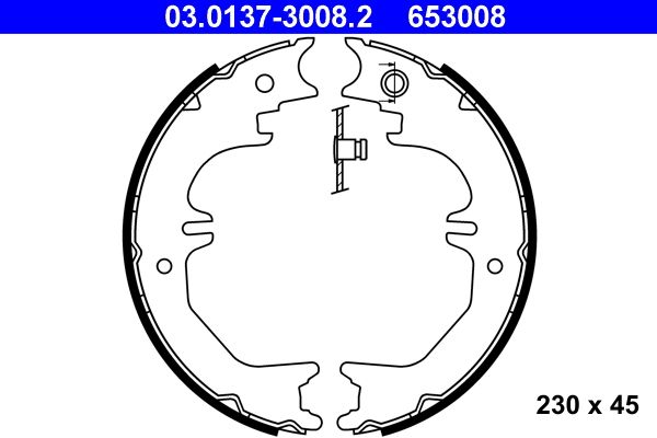 ATE Bremsbackensatz, Feststellbremse (03.0137-3008.2)