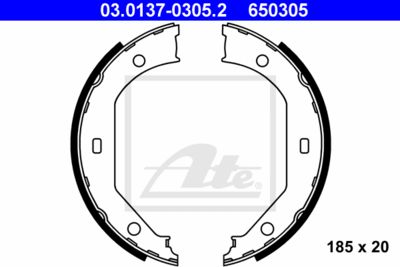 ATE Bremsbackensatz, Feststellbremse (03.0137-0305.2) Thumbnail