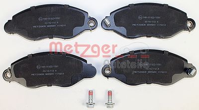 METZGER Bremsbelagsatz, Scheibenbremse (1170210)