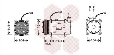VAN WEZEL Kompressor, Klimaanlage (0900K215)