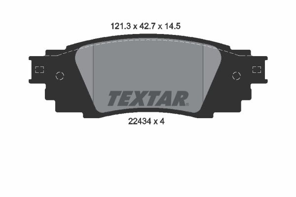 TEXTAR Bremsbelagsatz, Scheibenbremse (2243401)