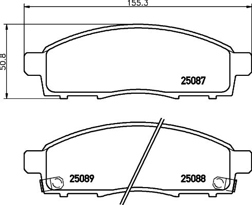 BREMBO Bremsbelagsatz, Scheibenbremse (P 56 102)