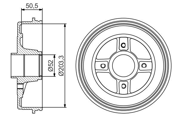 BOSCH Bremstrommel (0 986 477 308) BOSCH Bremstrommel (0 986 477 308)
