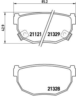 BREMBO Bremsbelagsatz, Scheibenbremse (P 56 010)