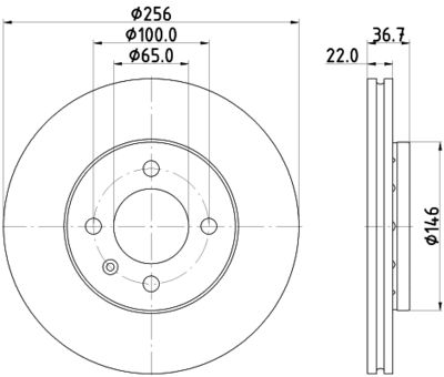 HELLA Bremsscheibe (8DD 355 125-391)