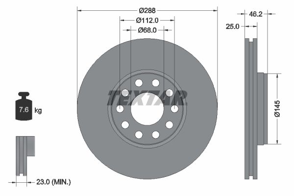 TEXTAR Bremsscheibe (92121005)