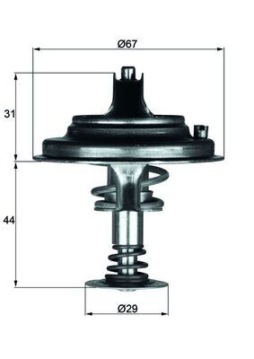 MAHLE Thermostat, Kühlmittel (TX 26 80D)