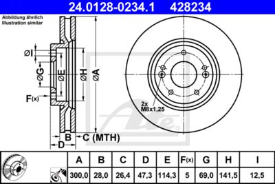 ATE Bremsscheibe (24.0128-0234.1)