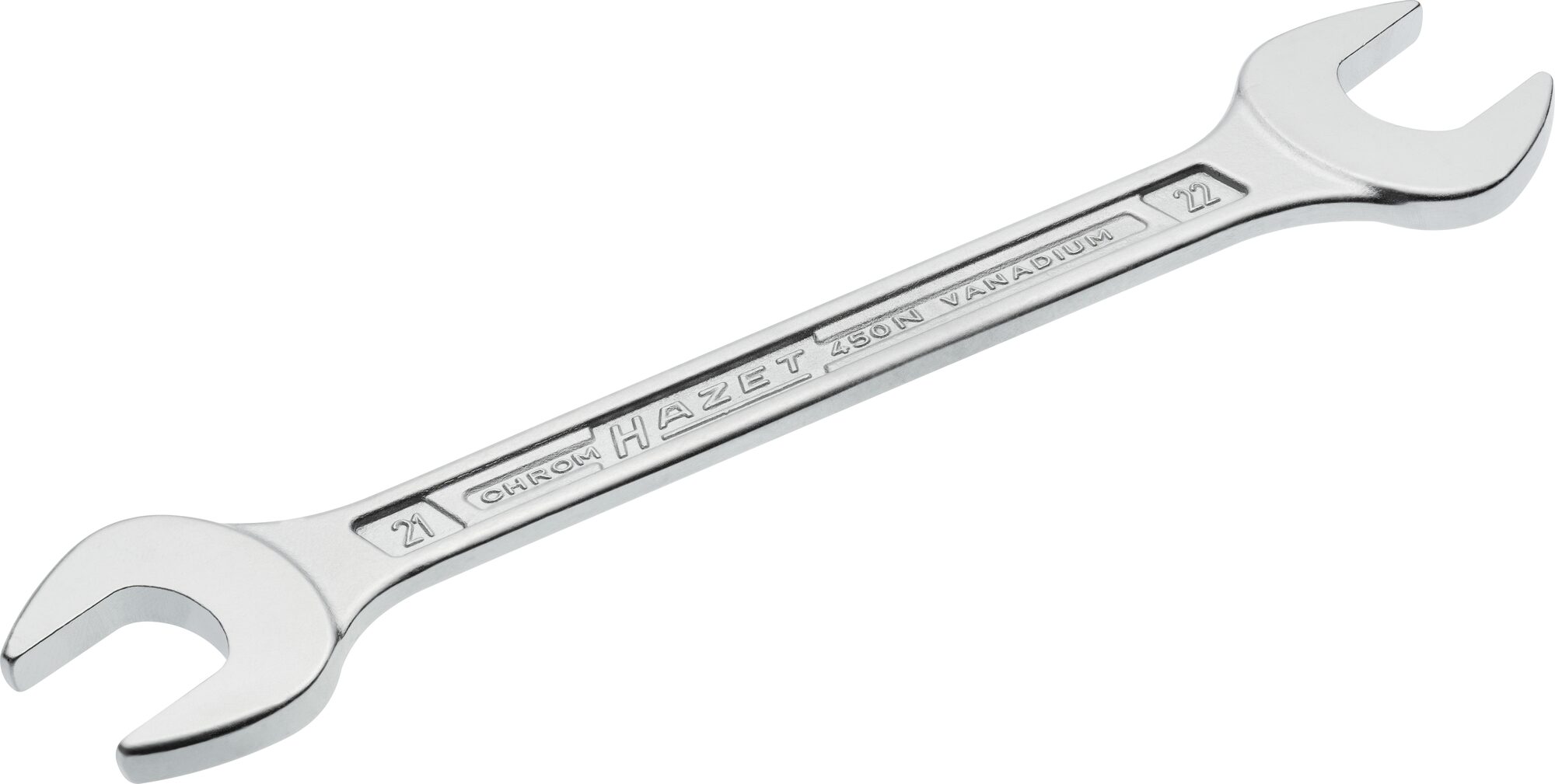 HAZET Doppel-Maulschlüssel 450N-21X22 ∙ Außen-Sechskant Profil ∙ 21 x 22 mm