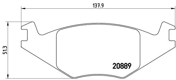 BREMBO Bremsbelagsatz, Scheibenbremse (P 85 019)