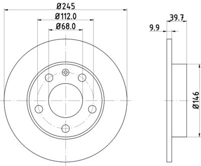 HELLA Bremsscheibe (8DD 355 107-541)