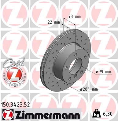 ZIMMERMANN Bremsscheibe (150.3423.52)