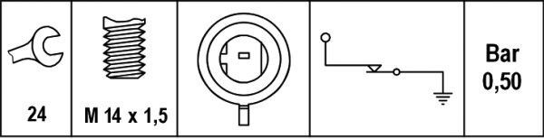 HELLA Öldruckschalter (6ZL 003 259-491) 4082300041132 6ZL 003 259-491