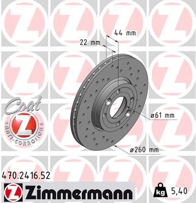ZIMMERMANN Bremsscheibe (470.2416.52)