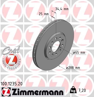 ZIMMERMANN Bremsscheibe (100.1235.20)