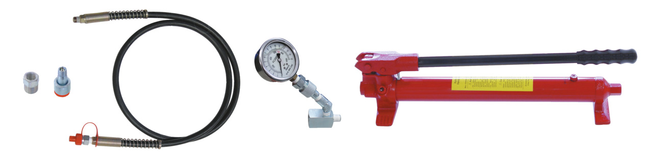 Hydraulik-Handpumpe mit Manometer, 10 t (KL-0215-35 M22)