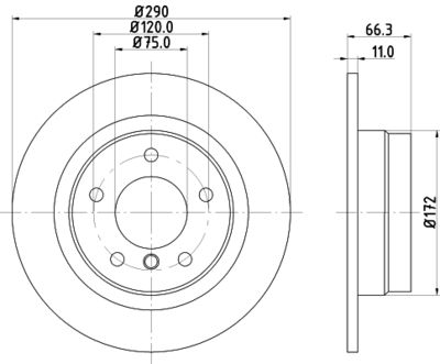 HELLA Bremsscheibe (8DD 355 129-731)