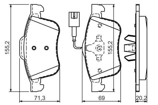 BOSCH Bremsbelagsatz, Scheibenbremse (0 986 494 465) BOSCH Bremsbelagsatz, Scheibenbremse (0 986 494 465)