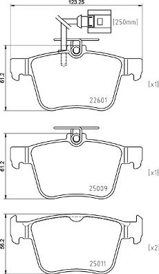 BREMBO Bremsbelagsatz, Scheibenbremse (P 85 162)