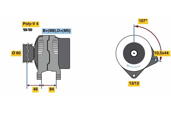 BOSCH Generator (0 986 080 550)