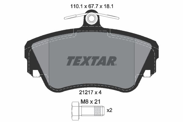TEXTAR Bremsbelagsatz, Scheibenbremse (2121702)