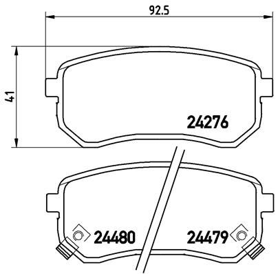 BREMBO Bremsbelagsatz, Scheibenbremse (P 30 033)