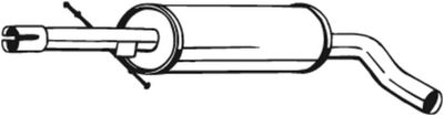BOSAL Mittelschalldämpfer (105-497) BOSAL Mittelschalldämpfer (105-497)