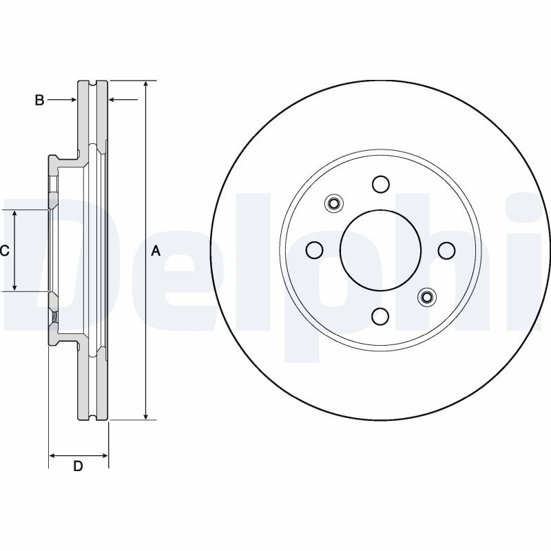 DELPHI Bremsscheibe (BG4744C)