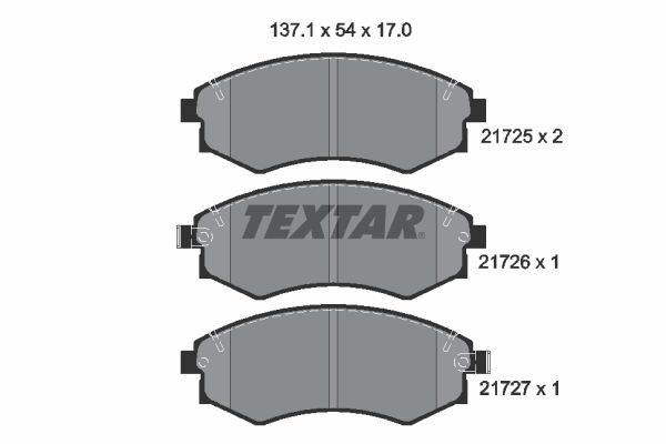 TEXTAR Bremsbelagsatz, Scheibenbremse (2172501)