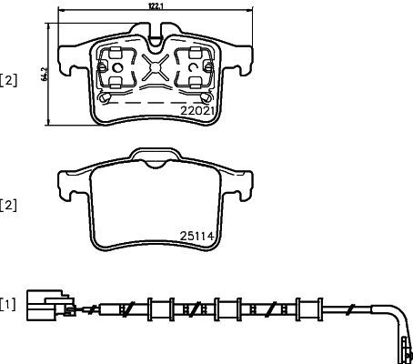 BREMBO Bremsbelagsatz, Scheibenbremse (P 36 034)