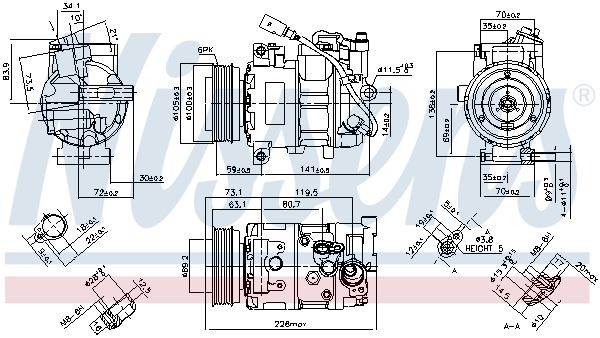 NISSENS Kompressor, Klimaanlage (890048) NISSENS Kompressor, Klimaanlage (890048)