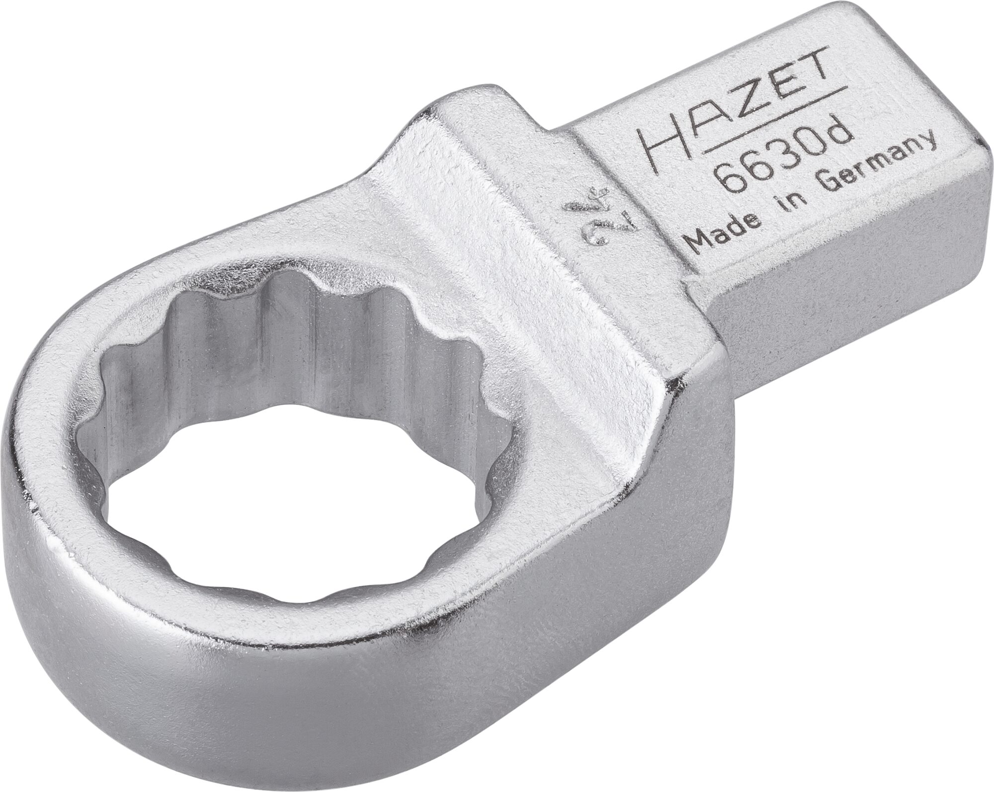 HAZET Einsteck-Ringschlüssel 6630D-24 ∙ Einsteck-Vierkant 14 x 18 mm ∙ Außen-Doppel-Sechskant-Tractionsprofil ∙ 24 mm 4000896029068 6630D-24