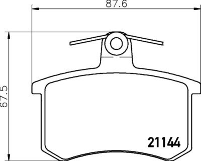 HELLA Bremsbelagsatz, Scheibenbremse (8DB 355 017-951)