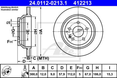 ATE Bremsscheibe (24.0112-0213.1)