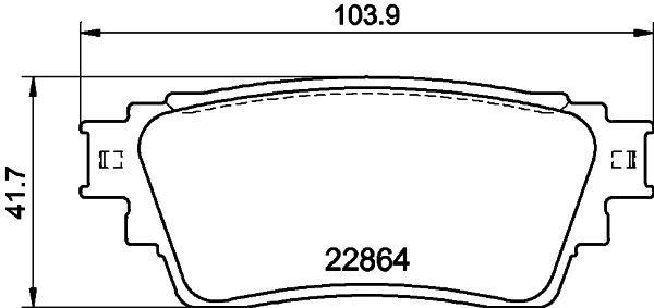 HELLA Bremsbelagsatz, Scheibenbremse (8DB 355 040-501)