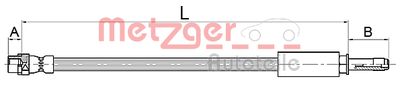 METZGER Bremsschlauch (4110145) Thumbnail