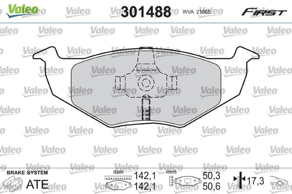VALEO Bremsbelagsatz, Scheibenbremse (301488)