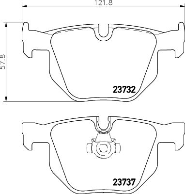 HELLA Bremsbelagsatz, Scheibenbremse (8DB 355 010-471)