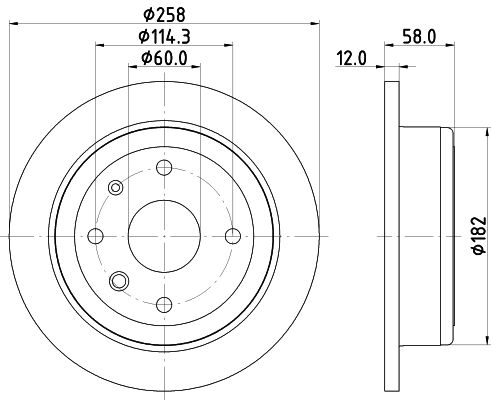 HELLA Bremsscheibe (8DD 355 120-921)