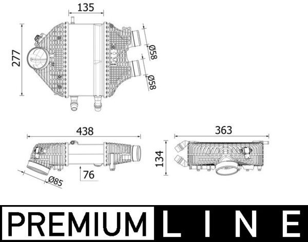 MAHLE Ladeluftkühler (CI 618 000P)