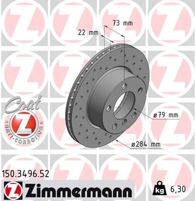 ZIMMERMANN Bremsscheibe (150.3496.52)