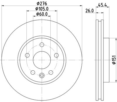 HELLA Bremsscheibe (8DD 355 122-841)