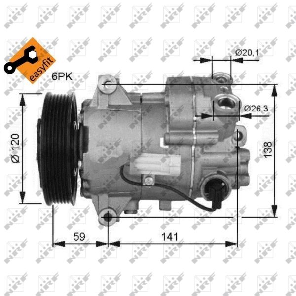 NRF Kompressor, Klimaanlage (32487G)