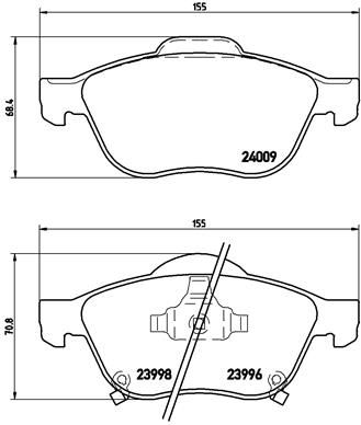 BREMBO Bremsbelagsatz, Scheibenbremse (P 83 043)