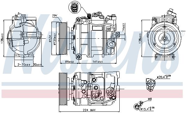 NISSENS Kompressor, Klimaanlage (890025) NISSENS Kompressor, Klimaanlage (890025)