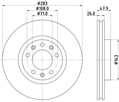 HELLA Bremsscheibe (8DD 355 120-481)