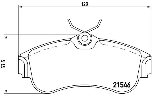 BREMBO Bremsbelagsatz, Scheibenbremse (P 56 022)