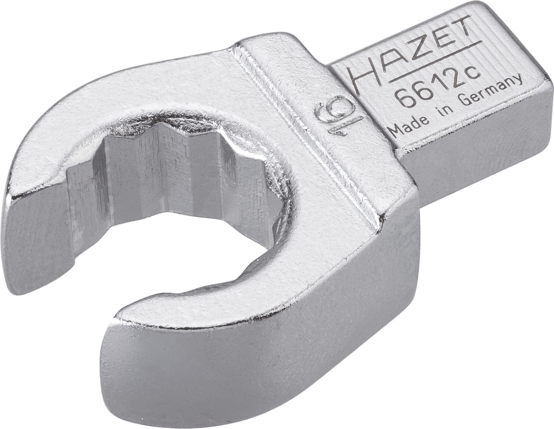 HAZET Einsteck-Ringschlüssel ∙ offen 6612C-16 ∙ Einsteck-Vierkant 9 x 12 mm ∙ Außen-Doppel-Sechskant Profil ∙ 16 mm HAZET Einsteck-Ringschlüssel ∙ offen 6612C-16 ∙ Einsteck-Vierkant 9 x 12 mm ∙ Außen-Doppel-Sechskant Profil ∙ 16 mm