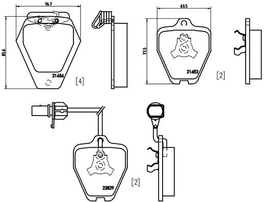BREMBO Bremsbelagsatz, Scheibenbremse (P 85 096)