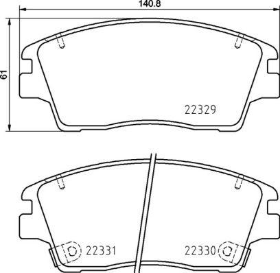 BREMBO Bremsbelagsatz, Scheibenbremse (P 30 096)